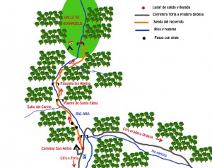 mapa ruta puente de los navarros ordesa