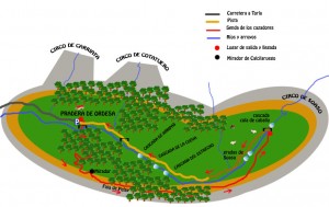 mapa ruta senda de los cazadores